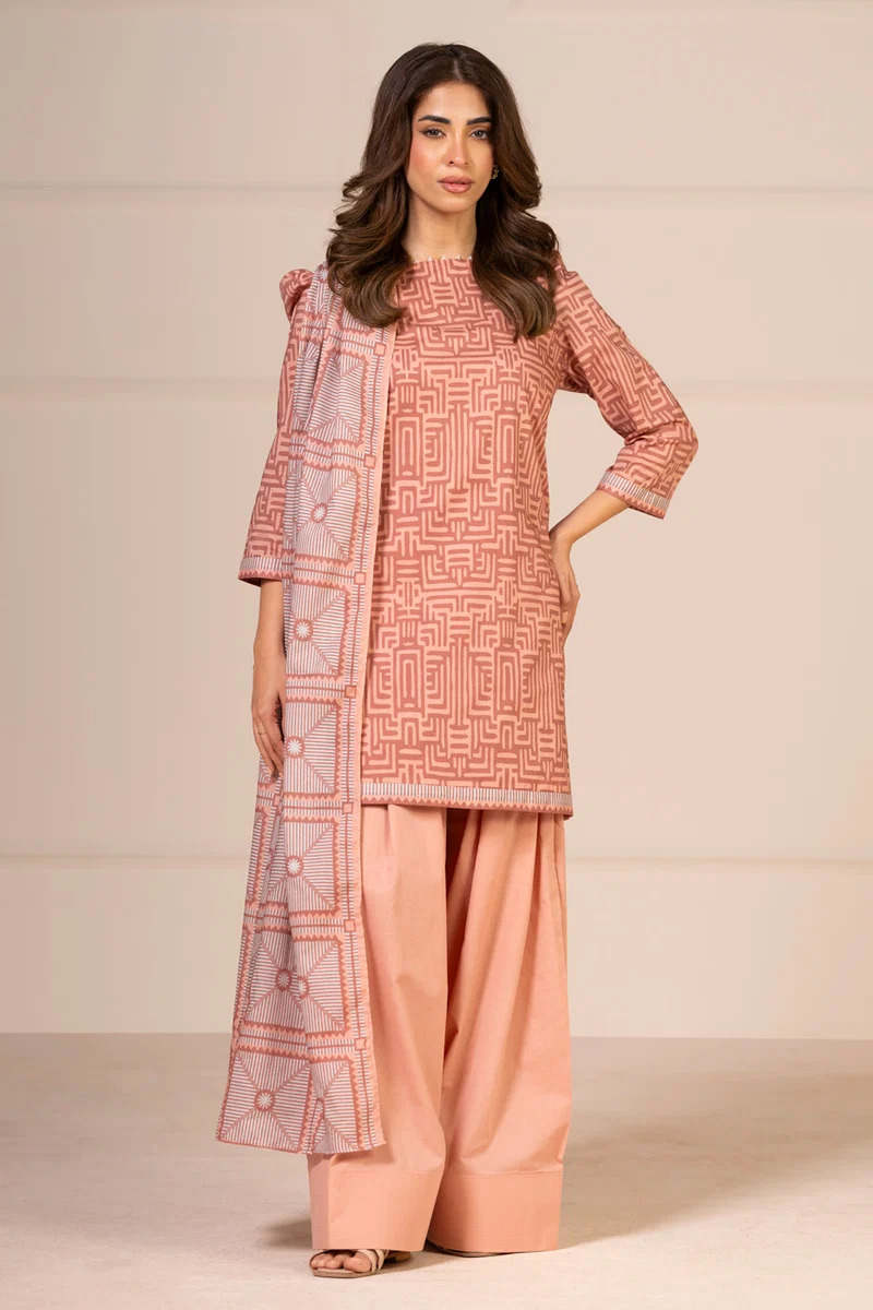 Alkaram Studio Lawn Kurti (Pret) - Powder Pink