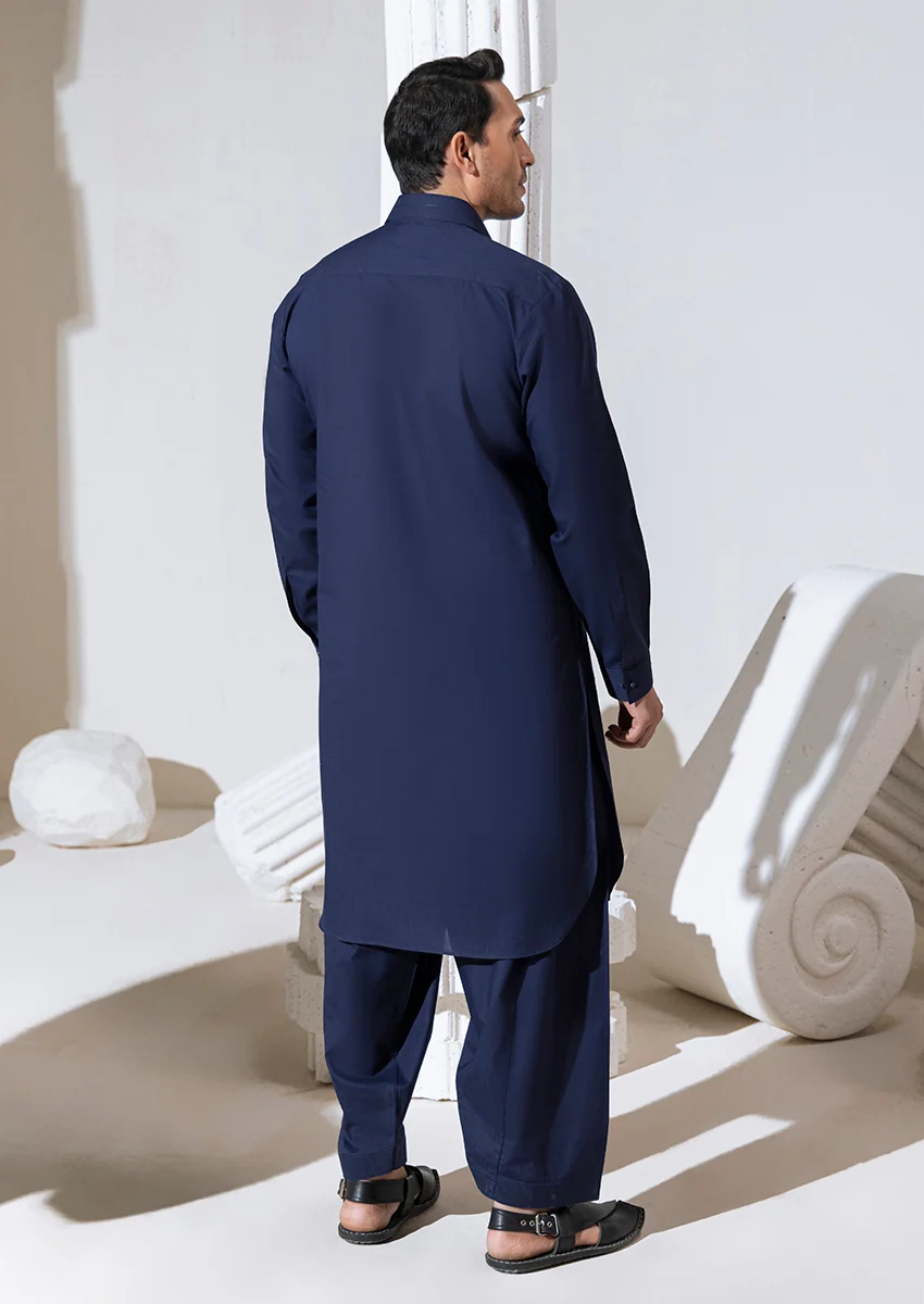 Bonanza Satrangi Cotton Trouser - Navy Blue